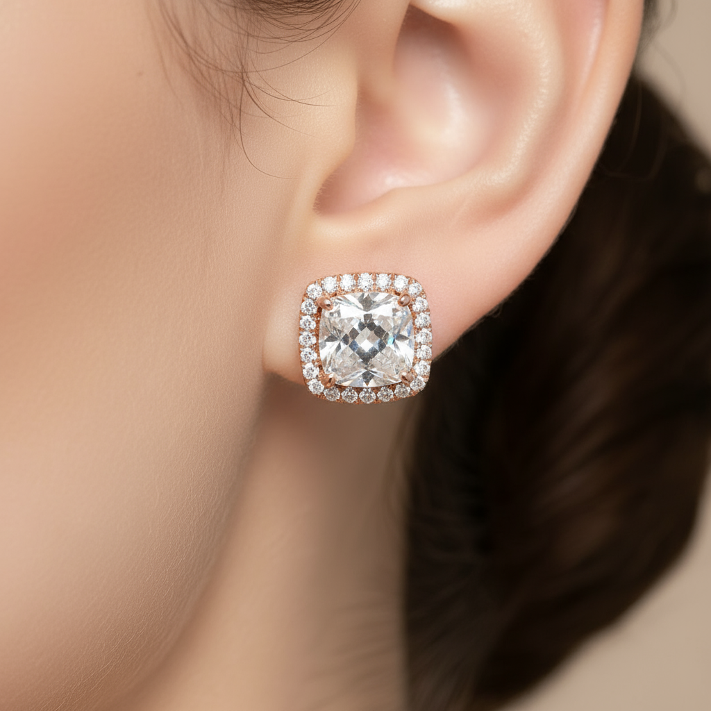 Round Diamond Attractive Character Stud Earrings-Black Diamonds New York