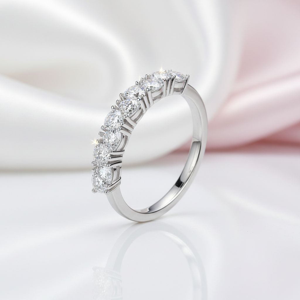 1.0 Ct Heart Cut Diamond Option Wedding Band-Black Diamonds New York