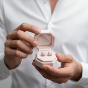 Round Diamond Option Attractive Character Stud Earrings-Black Diamonds New York