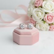 Round Diamond Option Attractive Character Stud Earrings
