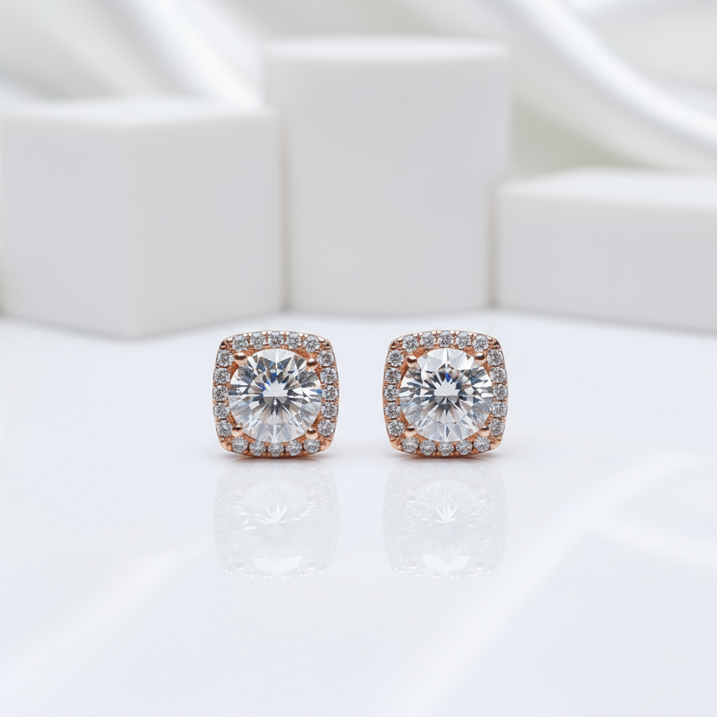 Round Diamond Attractive Character Stud Earrings-Black Diamonds New York