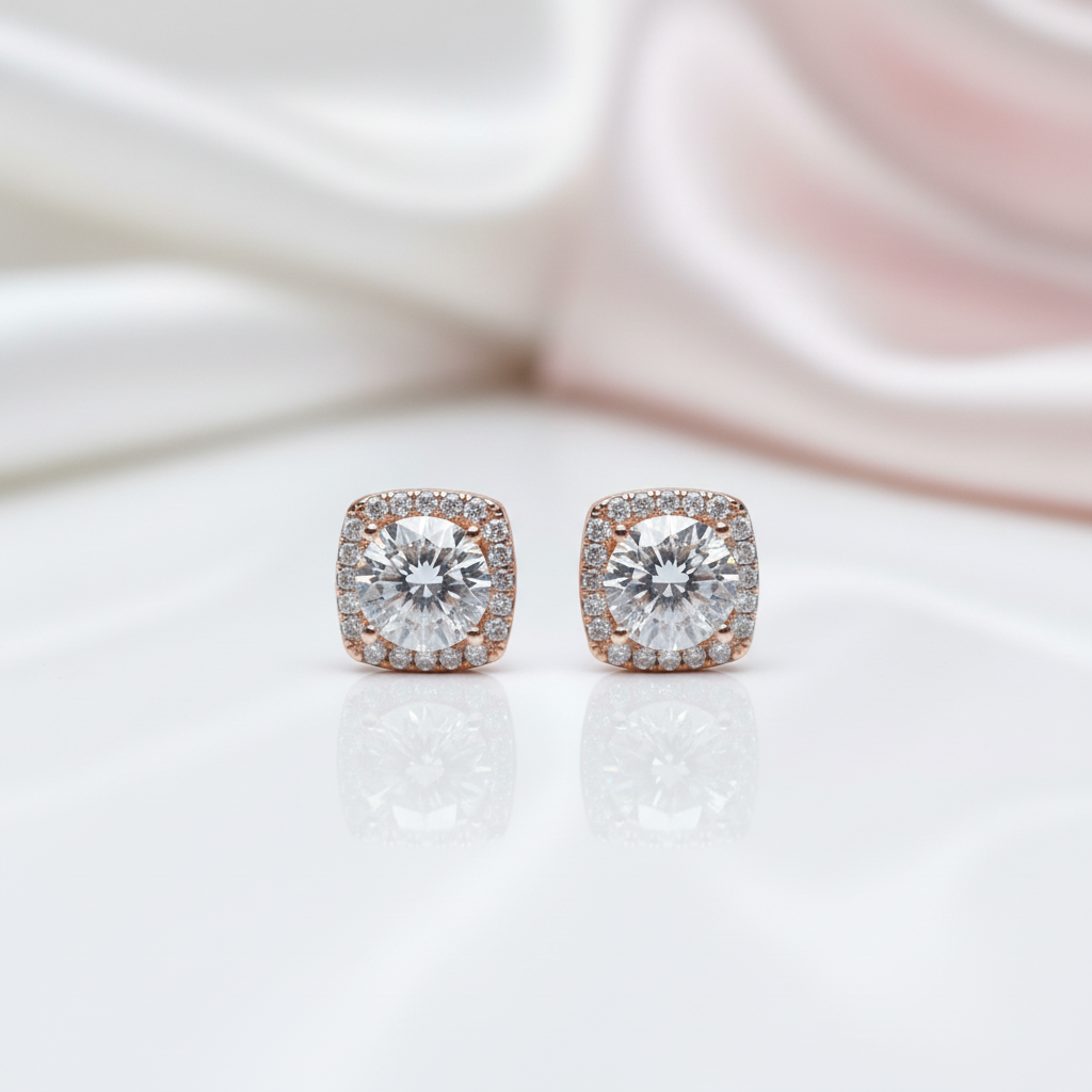 Round Diamond Option Attractive Character Stud Earrings-Black Diamonds New York