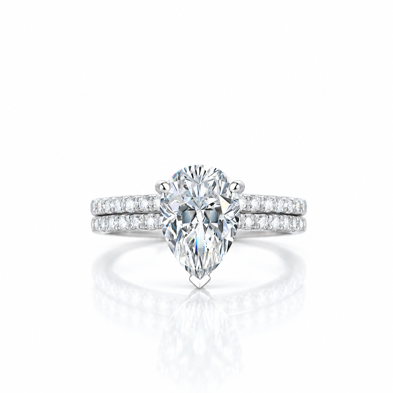 2ct Pear Cut Diamond Option Ring-Black Diamonds New York