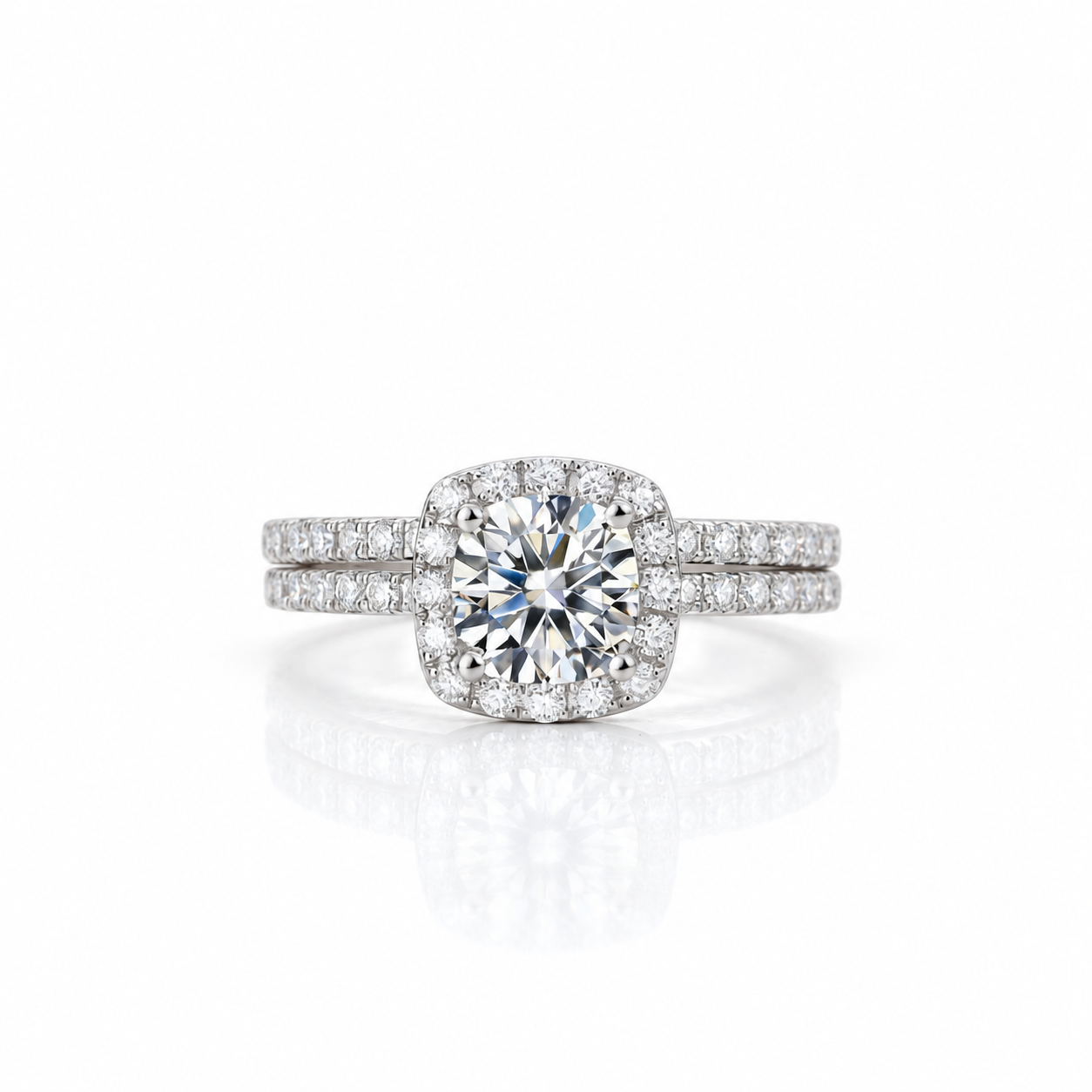 1 Carat Cushion Cut Diamond Option Ring-Black Diamonds New York