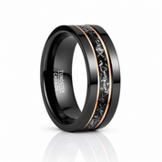 Black Meteorite Tungsten Carbide Men's Ring-Black Diamonds New York