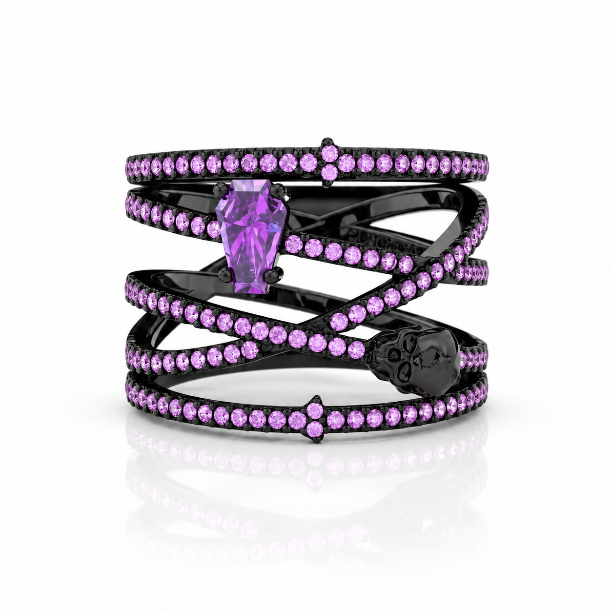 My Other Half- Limited Coffin Shape Diamond Option Rings-Black Diamonds New York