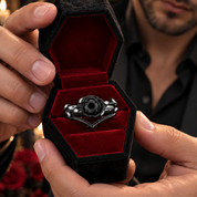 Black Rose- .50ct Round Cut Diamond Option Modern Goth Engagement Rings-Black Diamonds New York