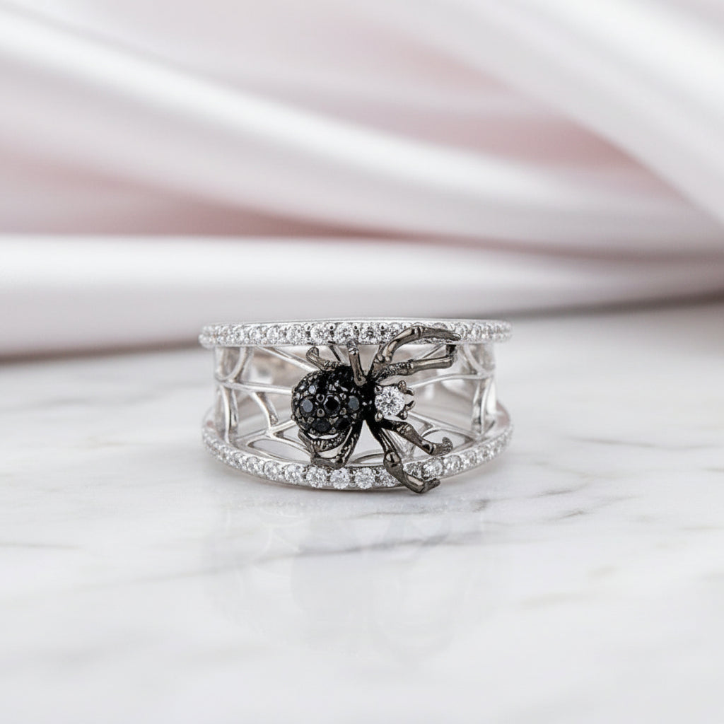 Black Spider Micro Paved CVD Diamonds Ring – Black Diamonds New York