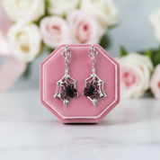 Black Spider in Cob Web Dangle Earrings-Black Diamonds New York