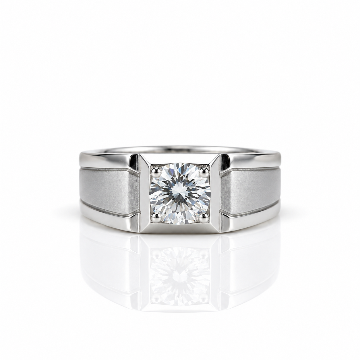 Brilliant Cut 1.0 Ct Diamond Option Wedding Band-Black Diamonds New York