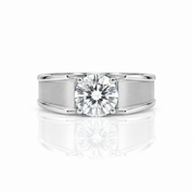 Brilliant Cut Diamond Option Men's Wedding Ring-Black Diamonds New York