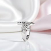 Celestial Angel Wings Diamond Option Statement Ring-Black Diamonds New York
