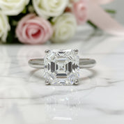 Celestine Diamond Option Emerald Cut Halo Engagement Ring-Black Diamonds New York