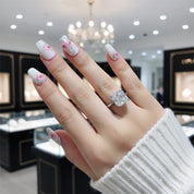 Celestine Diamond Option Emerald Cut Halo Engagement Ring-Black Diamonds New York
