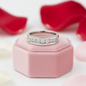 Channel Set Diamond Men's Wedding Band-Black Diamonds New York