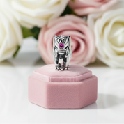 Charming Circus Elephant with Pink Diamond Charm-Black Diamonds New York