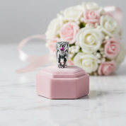 Charming Circus Elephant with Pink Diamond Option Charm-Black Diamonds New York