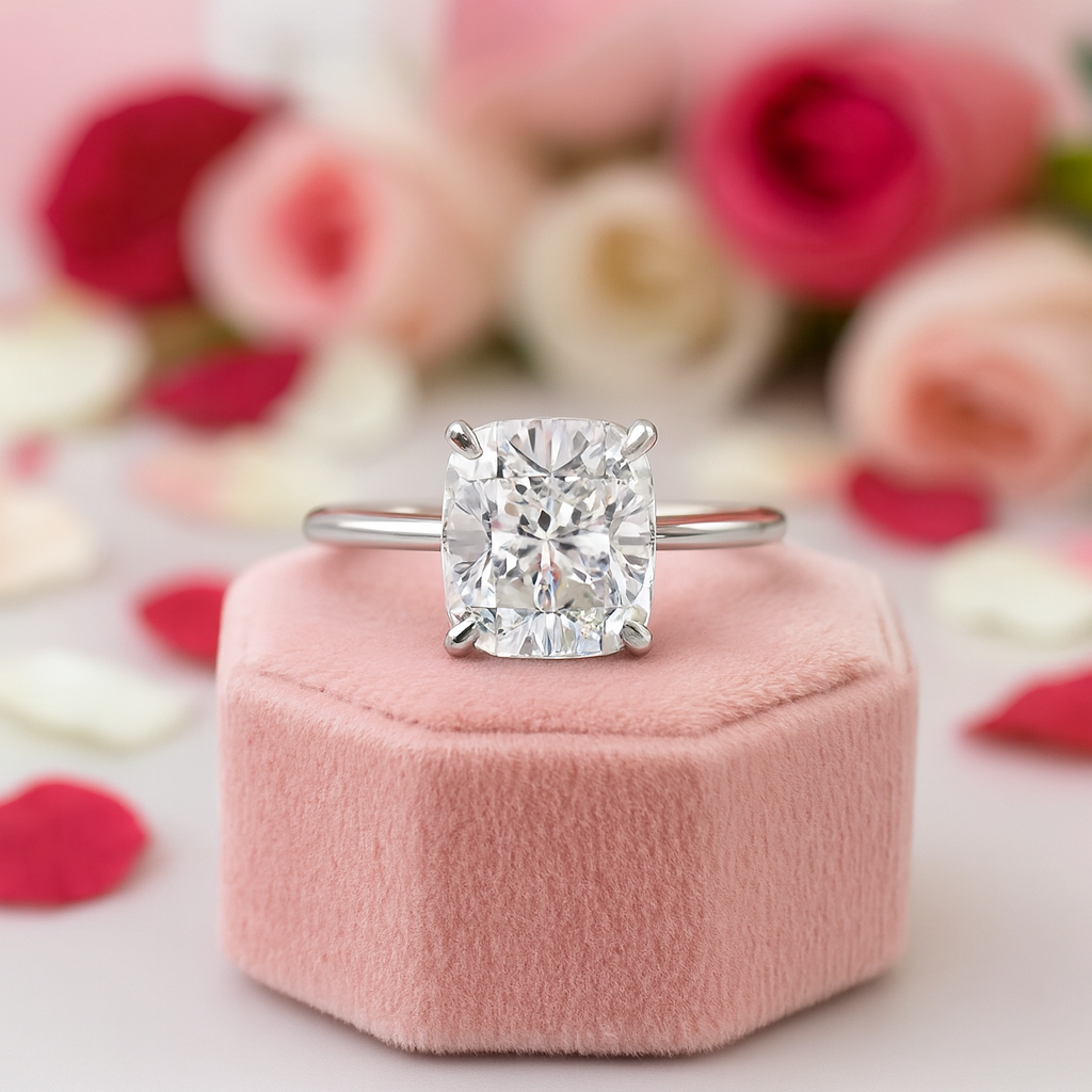 2.5ct Princess Cut Diamond Engagement Ring-Black Diamonds New York