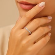 0.9ct 2mm Diamond Full Eternity Wedding Band-Black Diamonds New York