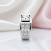 Classic 1.0Ct Diamond Option Men's Wedding Ring-Black Diamonds New York
