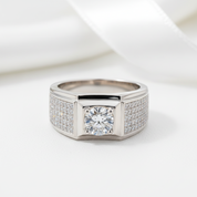 Classic 1.0Ct Diamond Option Men's Wedding Ring-Black Diamonds New York