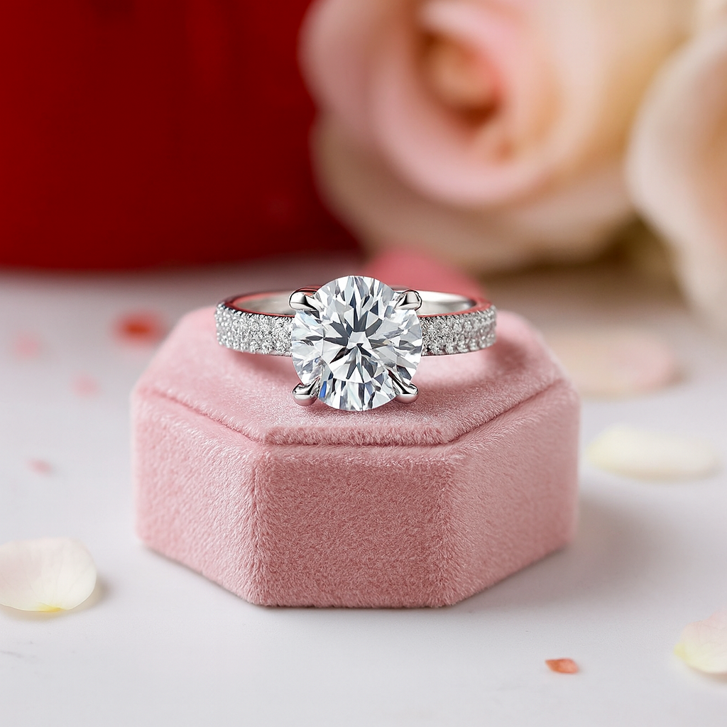 Classic 1.0 Ct Diamond Engagement Ring-Black Diamonds New York