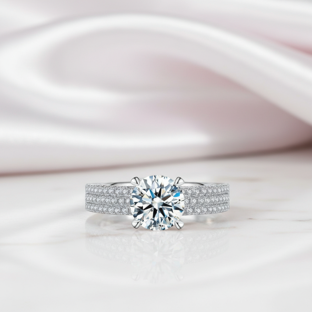 Classic 1.0 Ct Diamond Option Engagement Ring-Black Diamonds New York