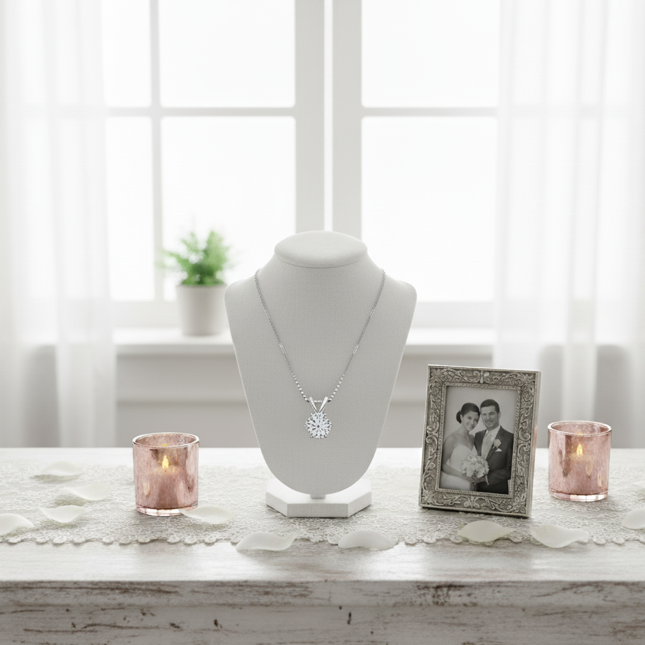 Classic 1.0 Ct Round Cut Diamond Jewelry Set-Black Diamonds New York