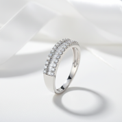 Classic 18k White Gold 0.48 Ctw Natural Diamond Engagement Ring-Black Diamonds New York