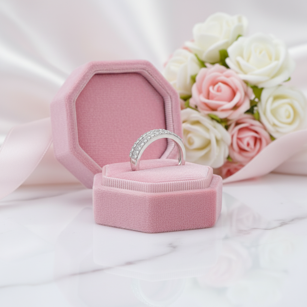 Classic 18k White Gold 0.48 Ctw Natural Diamond Engagement Ring-Black Diamonds New York