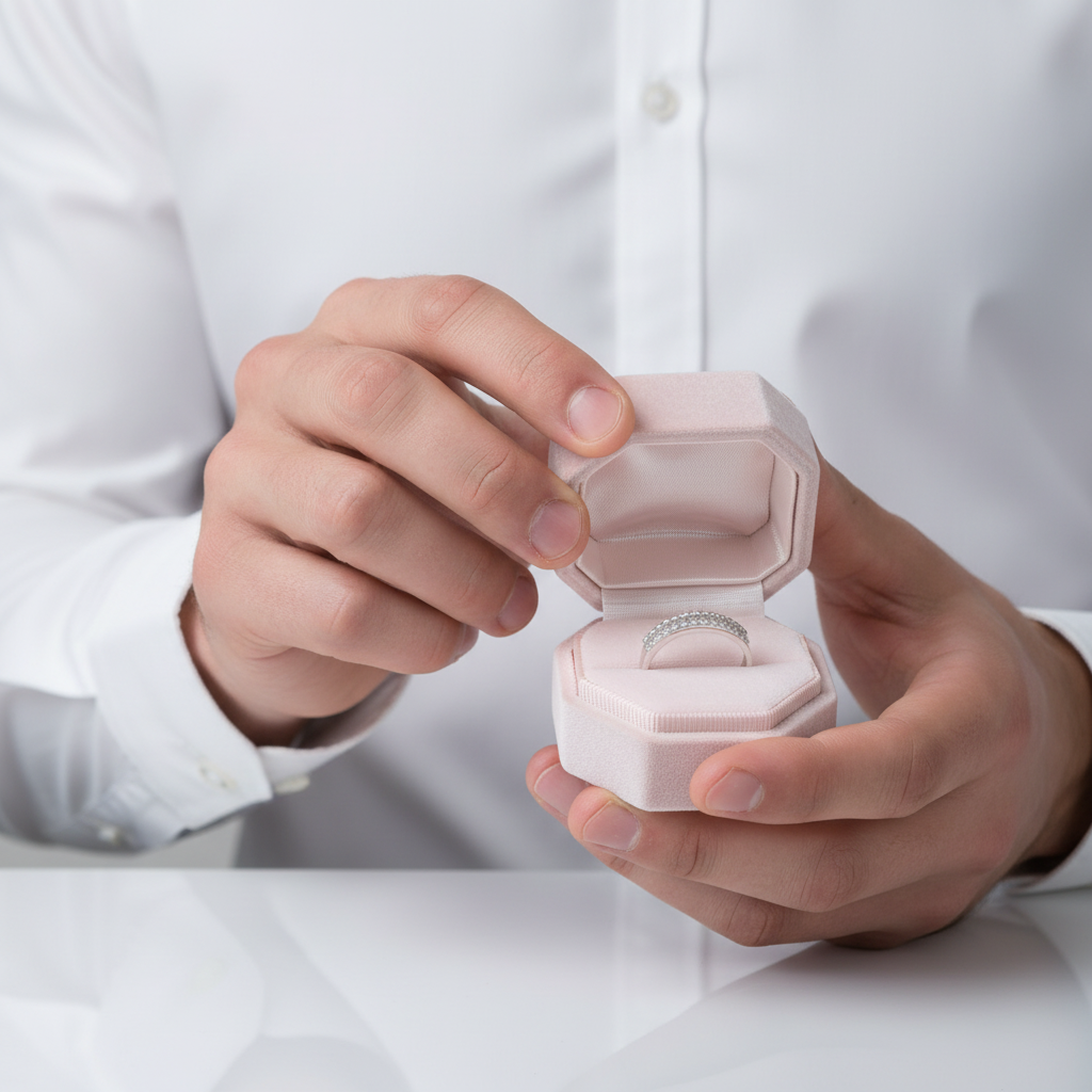 Classic 18k White Gold 0.48 Ctw Natural Diamond Engagement Ring-Black Diamonds New York