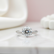 Classic 18k White Gold 3.0 Ct Diamond Option Engagement Ring-Black Diamonds New York