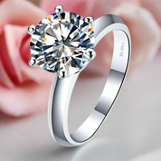 Classic 18k White Gold 3.0 Ct Diamond Engagement Ring-Black Diamonds New York