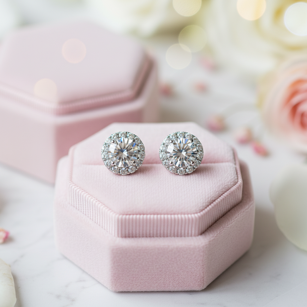 Classic 1ct Diamond Stud Earrings-Black Diamonds New York