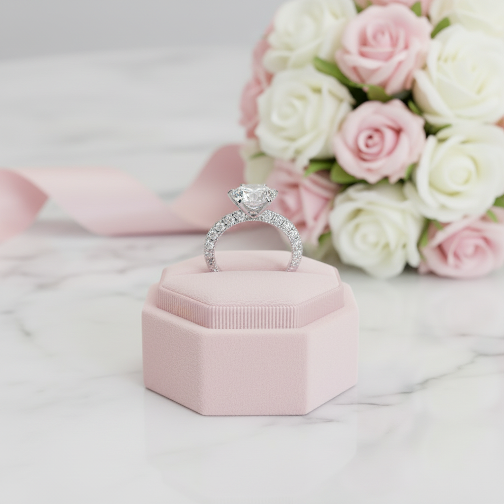 Classic 5.0 Ct Round Diamond Option Engagement Ring-Black Diamonds New York