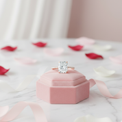 Classic Radiant-cut Diamond Half Eternity with Hidden Halo Engagement Ring-Black Diamonds New York