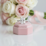 Classic Radiant Cut Diamond Option Engagement Ring-Black Diamonds New York