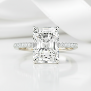 Classic Radiant Cut Diamond Engagement Ring-Black Diamonds New York
