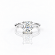 Classic Radiant Cut Diamond Option Solitaire Engagement Ring-Black Diamonds New York
