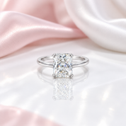Classic Radiant Cut Diamond Option Solitaire Engagement Ring-Black Diamonds New York