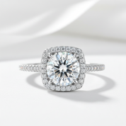 Classic Round Cut 1.0 Ct Diamond Option Engagement Ring-Black Diamonds New York