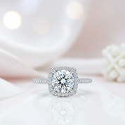 Classic Round Cut 1.0 Ct Diamond Option Engagement Ring-Black Diamonds New York
