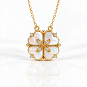 Clover-Heart Change Necklace-Black Diamonds New York