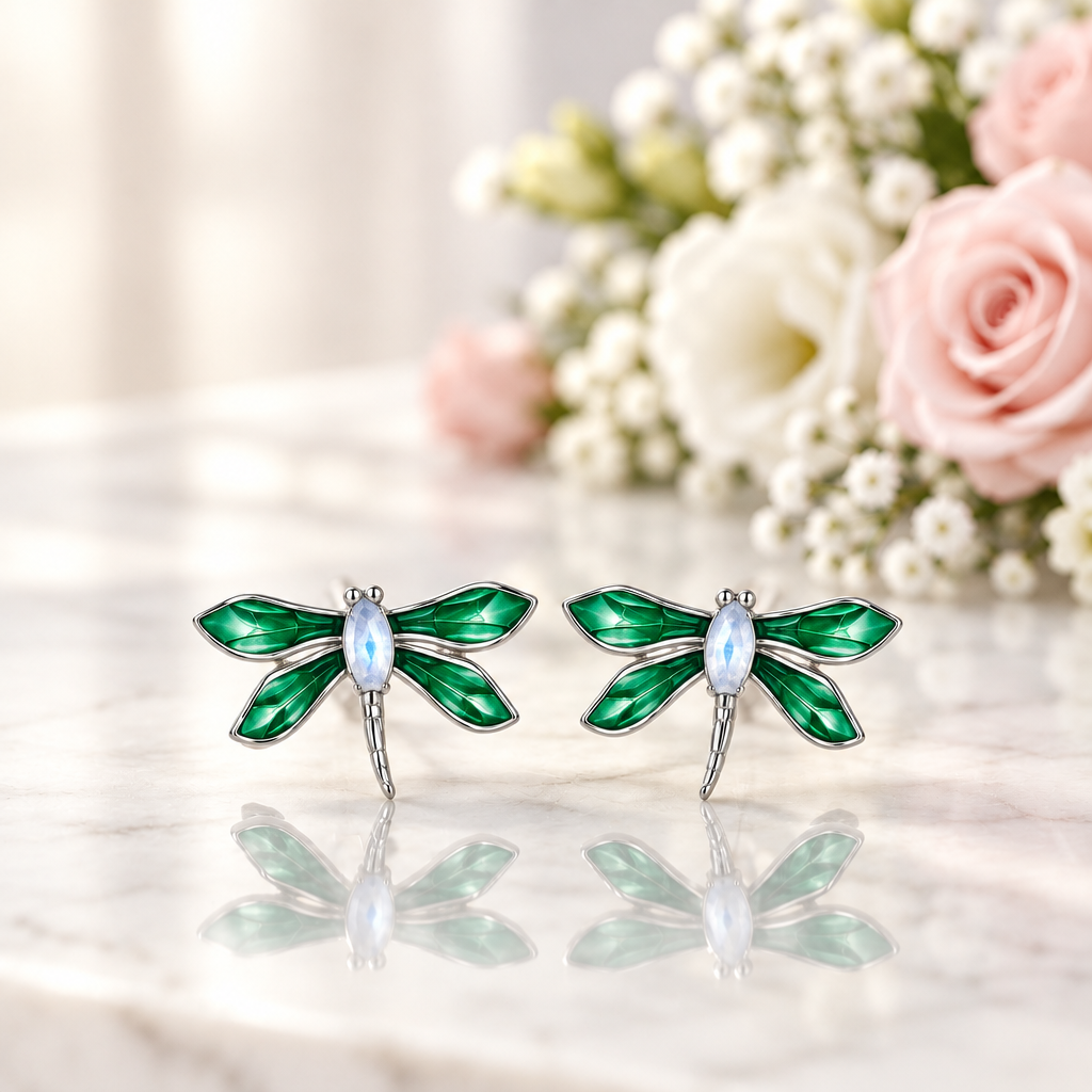 Colorful Diamond Option Butterfly Stud Earrings-Black Diamonds New York