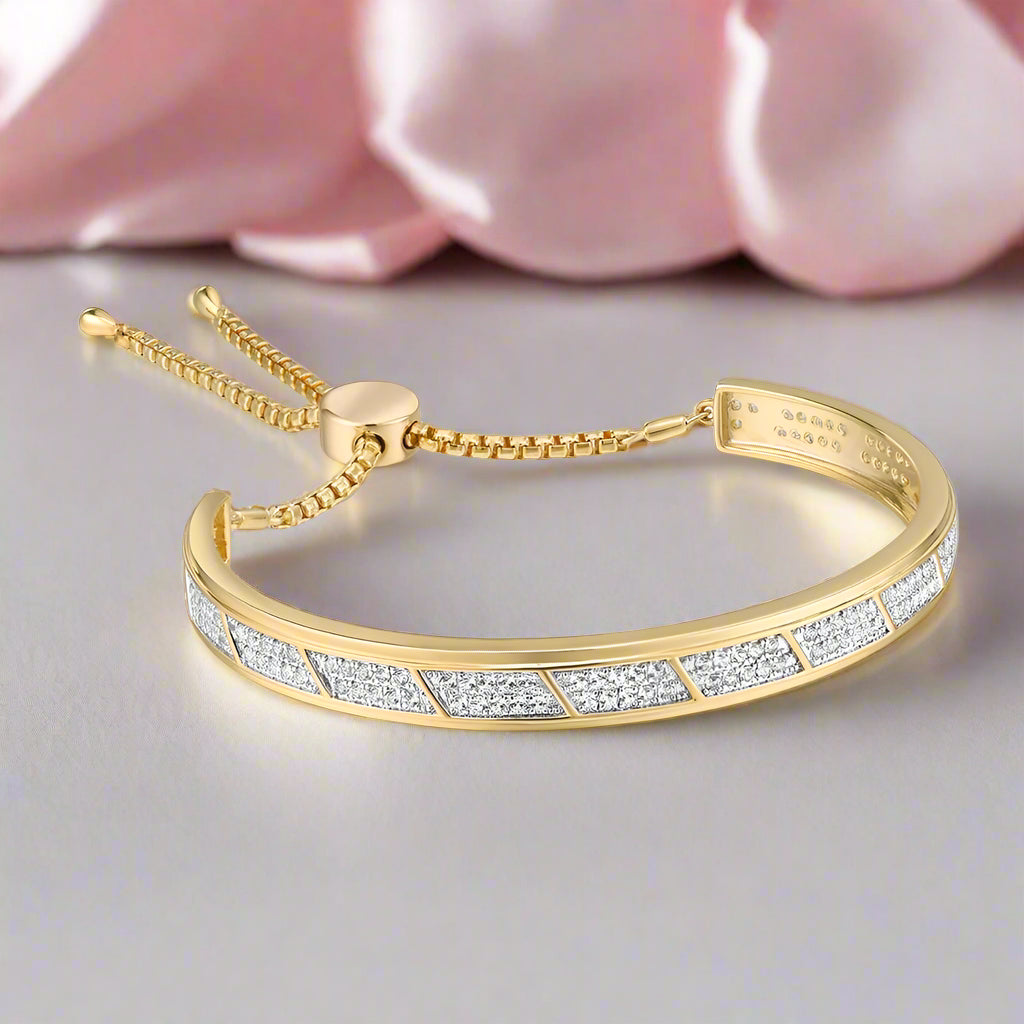 Created Sapphire Adjustable Bolo Bracelet-Black Diamonds New York