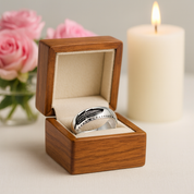 Creative Feather Men's Wedding Band-Black Diamonds New York