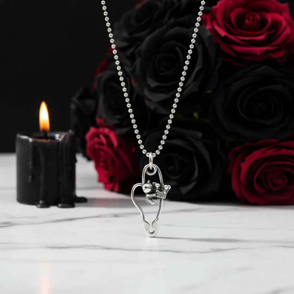 Crown Bear Pin Pendant-Black Diamonds New York