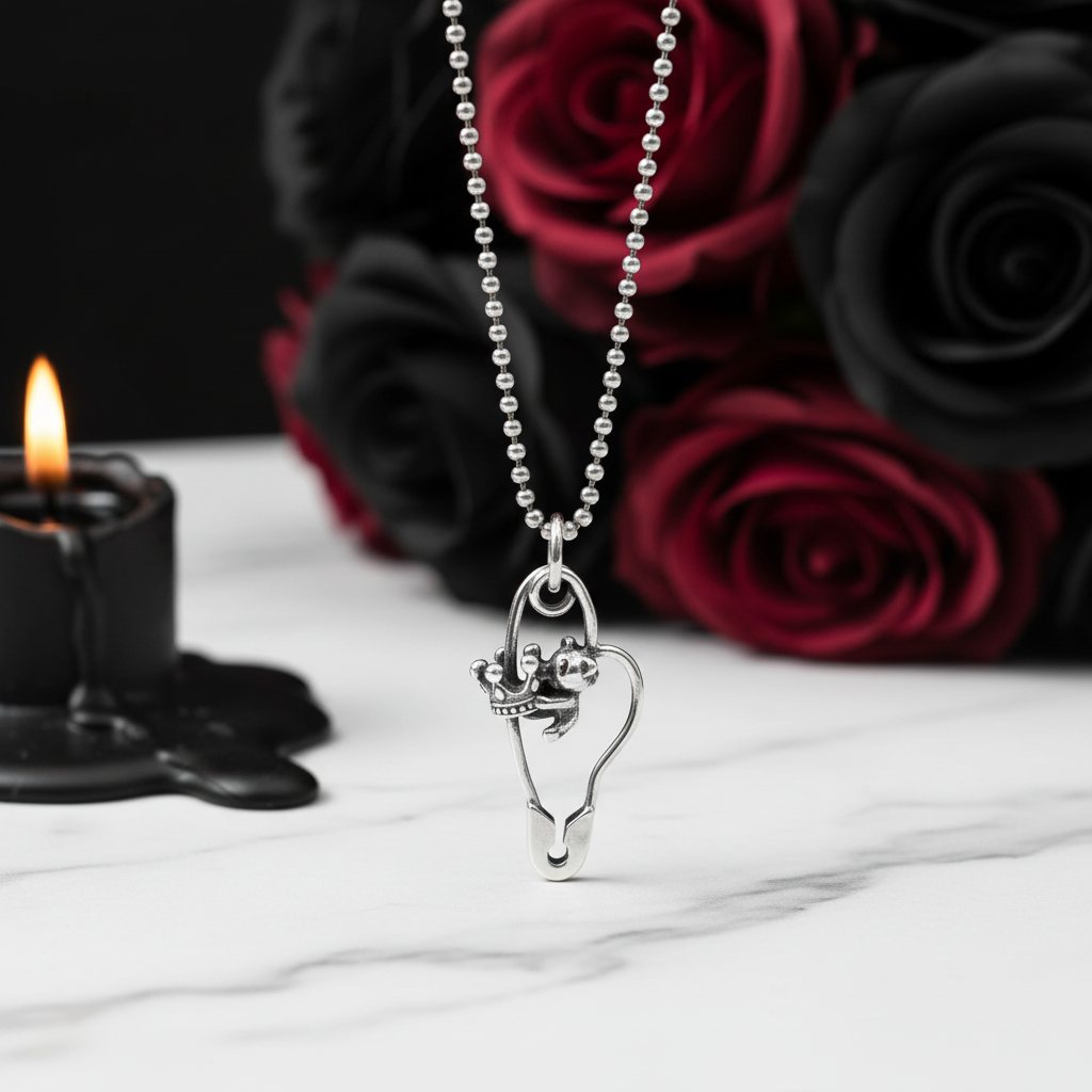 Crown Bear Pin Pendant-Black Diamonds New York