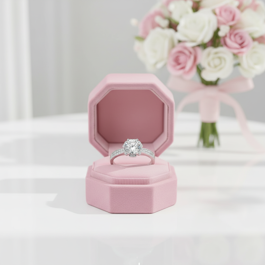 Crown Diamond Option 1Ct VVS1 Engagement Ring-Black Diamonds New York