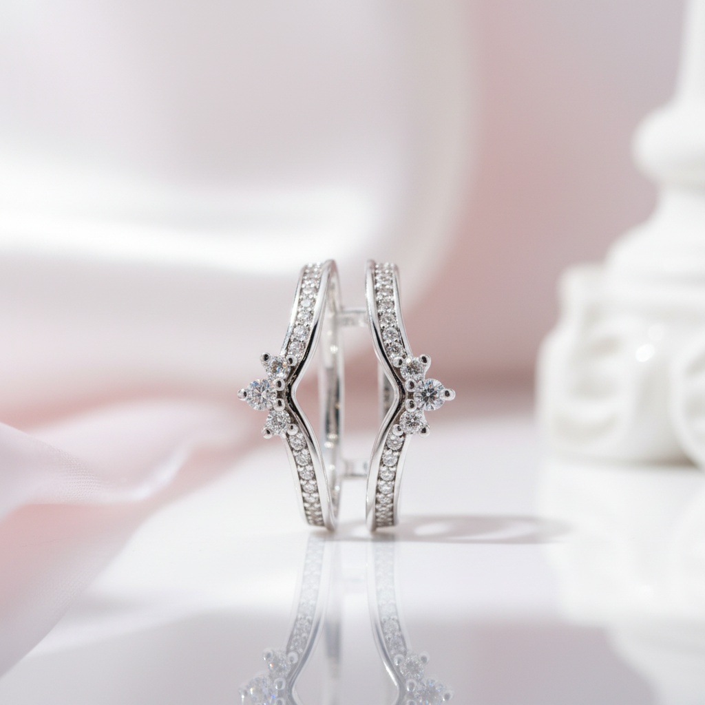 Crown Round Diamond Option Women's Ring Enhancer-Black Diamonds New York